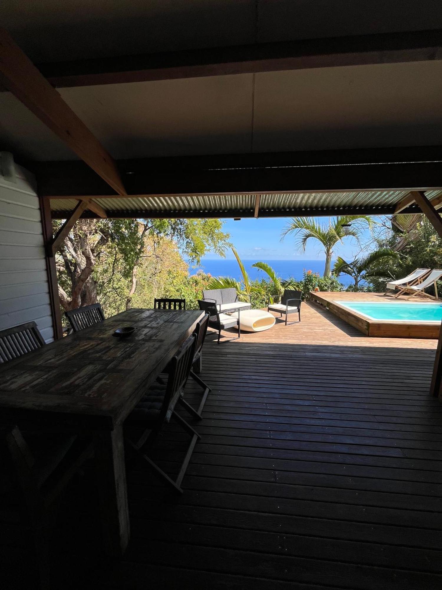 Cottage Chaleureux Avec Vue Mer Et Piscine Saint-Leu Exterior photo